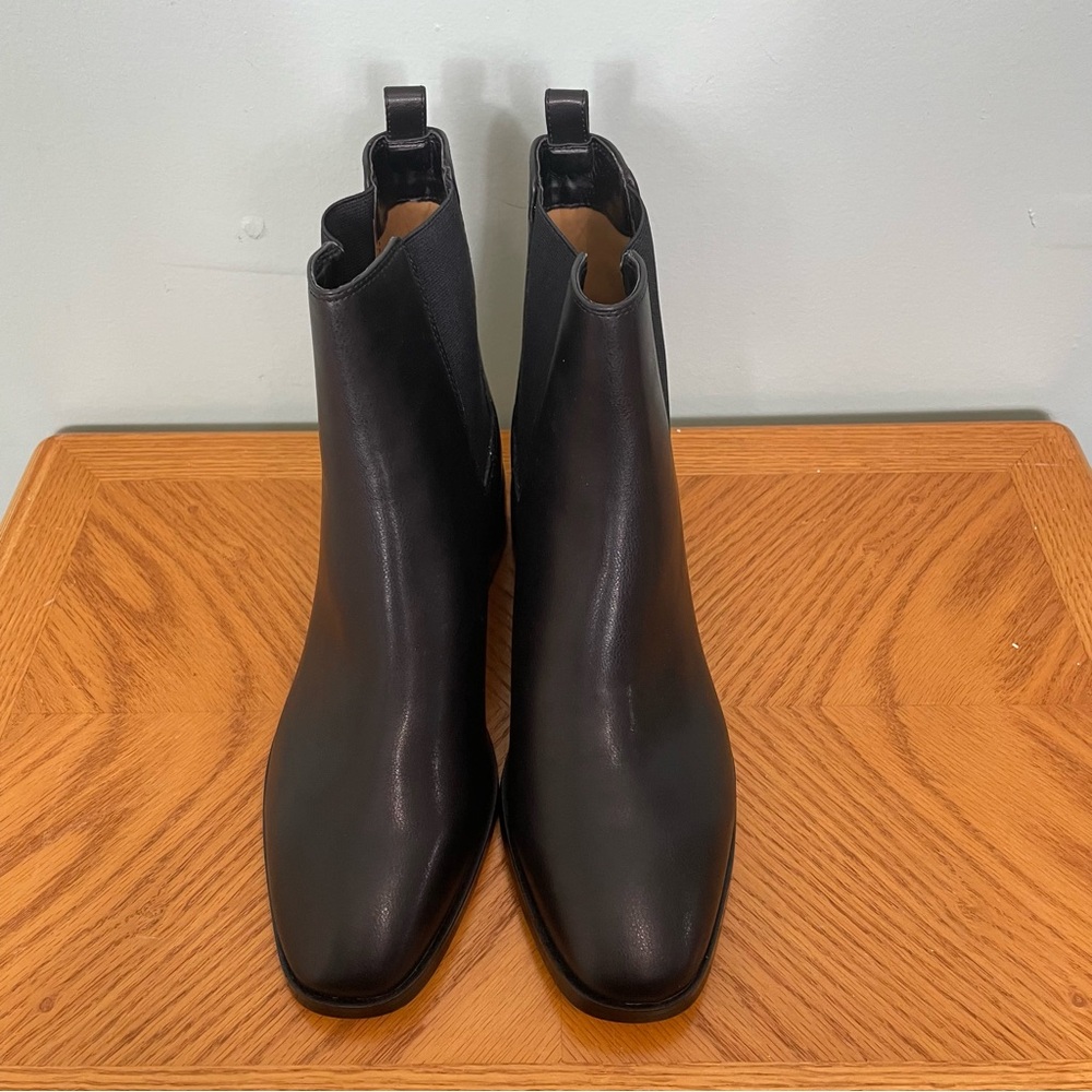 J.Crew Chelsea Boots For Women Faux Leather Pull On Black Style BT277 Size 8 - Picture 3 of 8